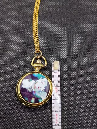 Reloj Colgante Para Mujer Estampado Floral Dorado