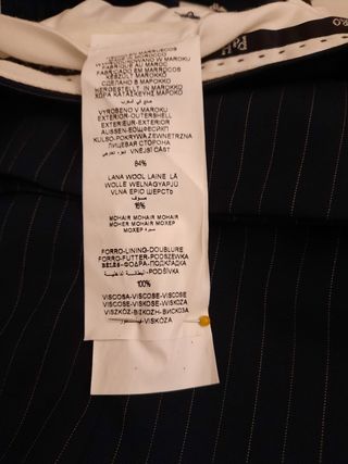Traje caballero gris raya diplomatica