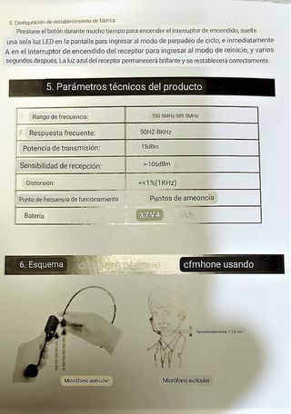 Micrófono inalámbrico diadema profesional
