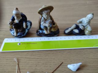 Set 3 pescatori in ceramica