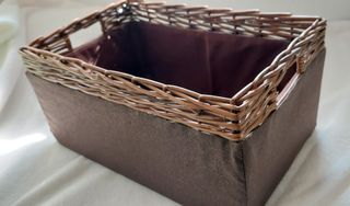 Cesta mimbre marrón