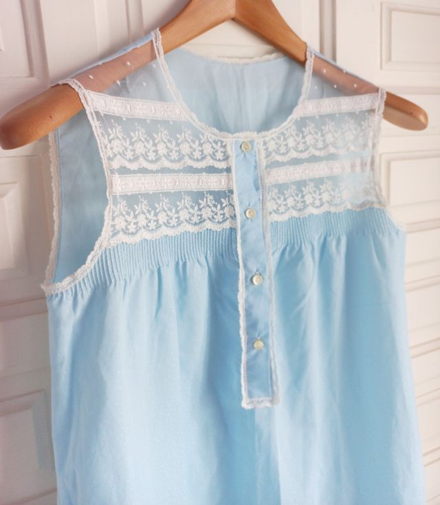 Camicia da notte vintage in pizzo 