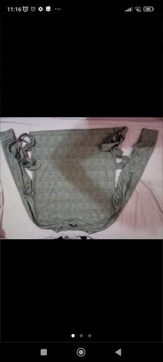 jersey talla M Bershka gris cuadritos