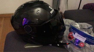 casco shark spartan skin carbono