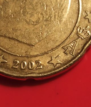 20 céntimos Bélgica 2002 RARA