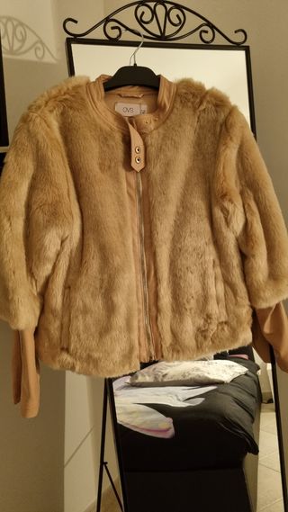 Giubbotto ecopelle ed ecopelliccia