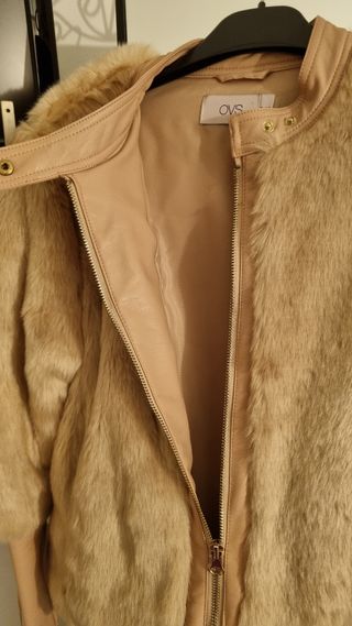 Giubbotto ecopelle ed ecopelliccia