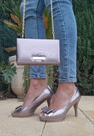 Conjunto Zapatos y Bolso de Fiesta