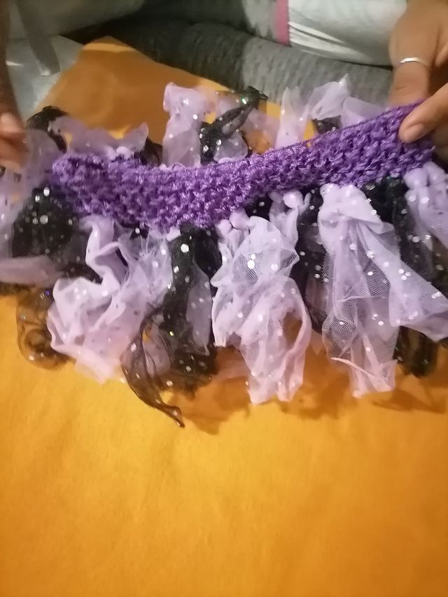 Disfraz, falda  hecha a mano