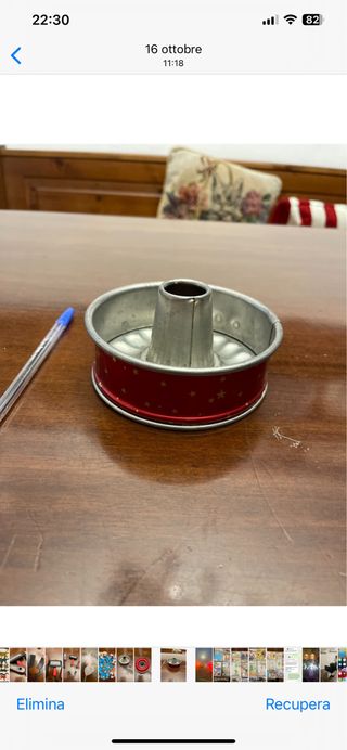 teglia in metallo in miniatura