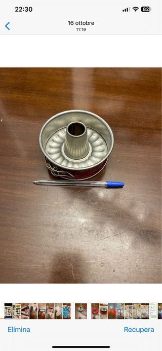 teglia in metallo in miniatura