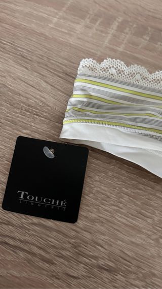 Conjunto lencero en blanco y verde, limón Touche