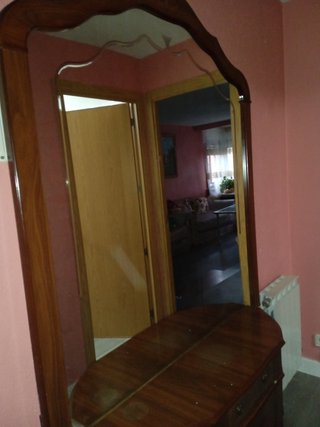Mueble zapatero con espejo