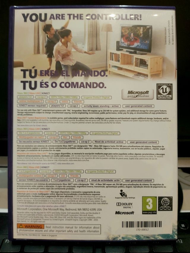 ADVENTURES KINECT XBOX 360 VIDEOJUEGO