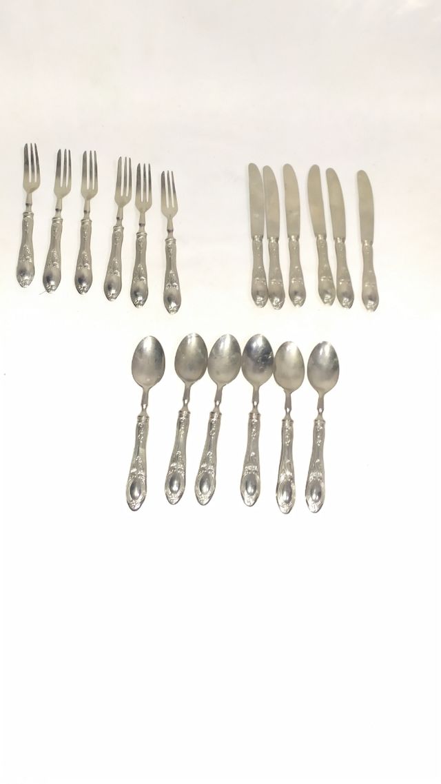 Posate antiche 18 pezzi argento