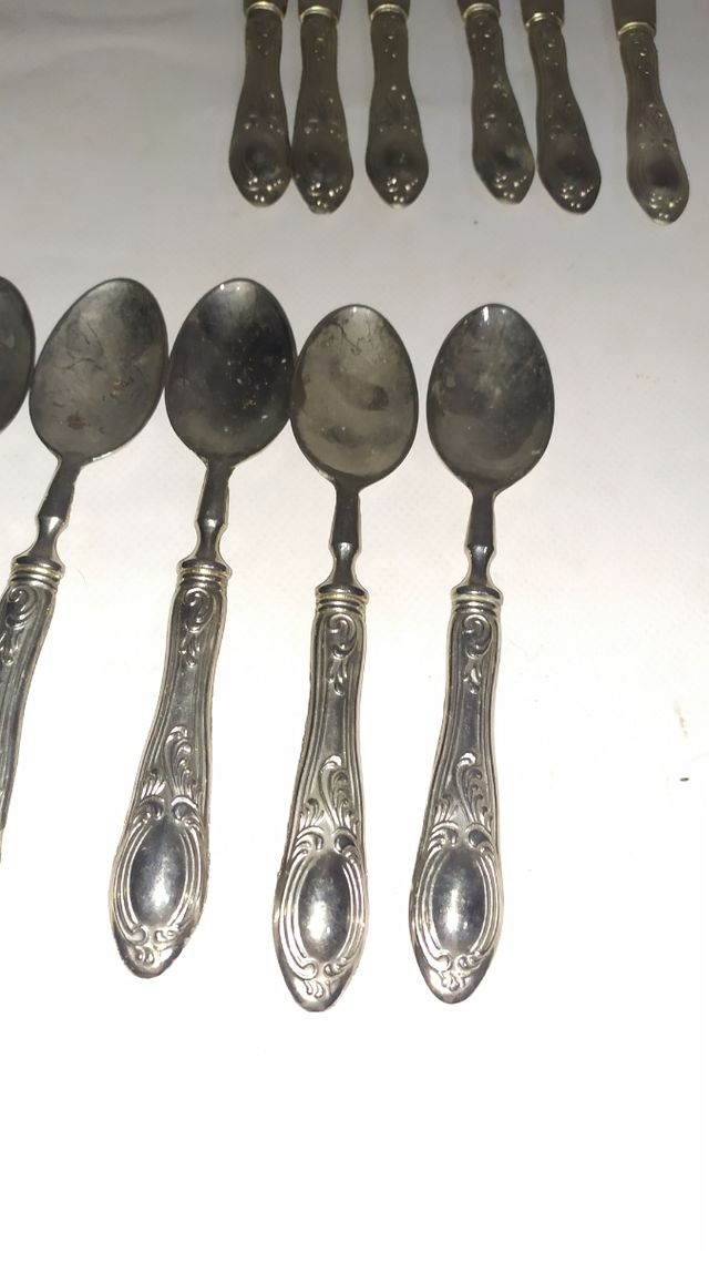 Posate antiche 18 pezzi argento
