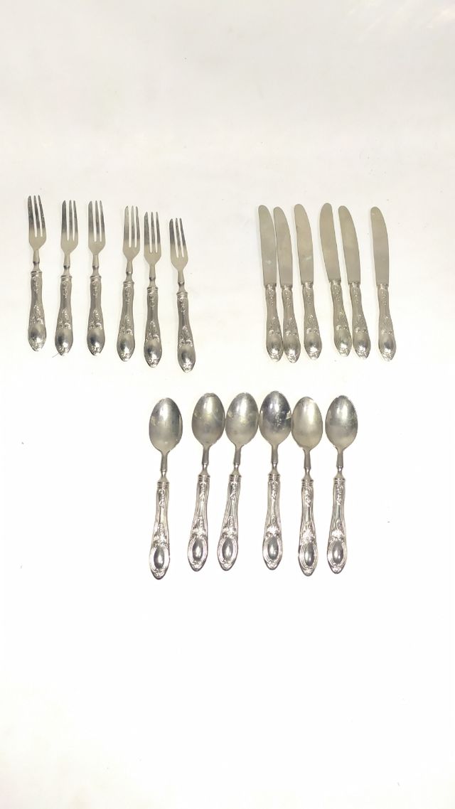 Posate antiche 18 pezzi argento
