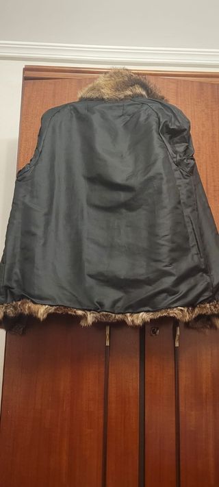 abrigo de piel de conejo