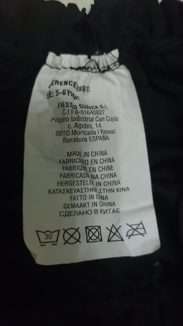 Vestito Halloween El via de los muertos