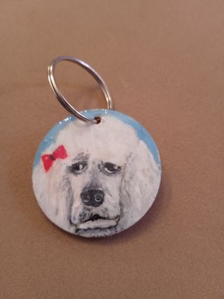 Llavero madera pintado a mano