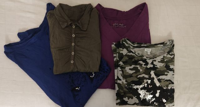 Set di 4 magliette maniche lunghe