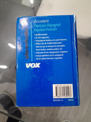 Diccionario  francés--  español