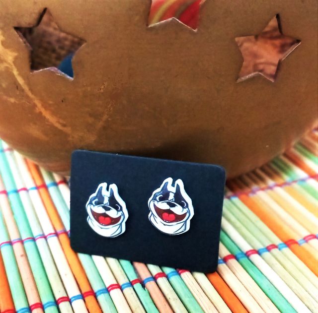 Lindos pendientes de perro american bully