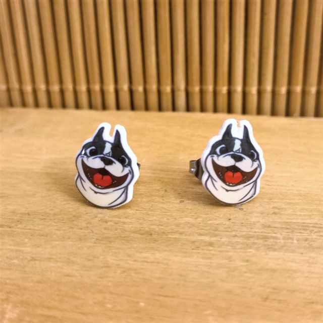 Lindos pendientes de perro american bully
