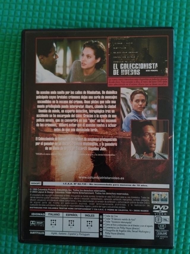 DVD El coleccionista de huesos