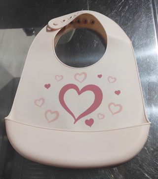 Babero de silicona Kiokids Rosa