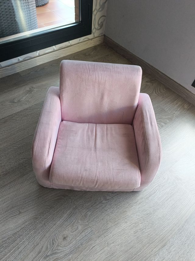 Sillón rosa convertible
