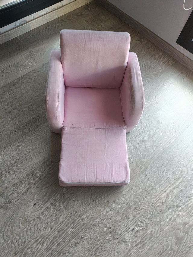 Sillón rosa convertible
