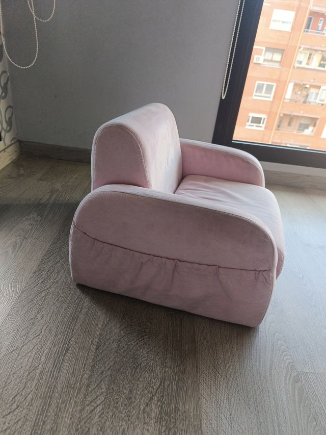 Sillón rosa convertible