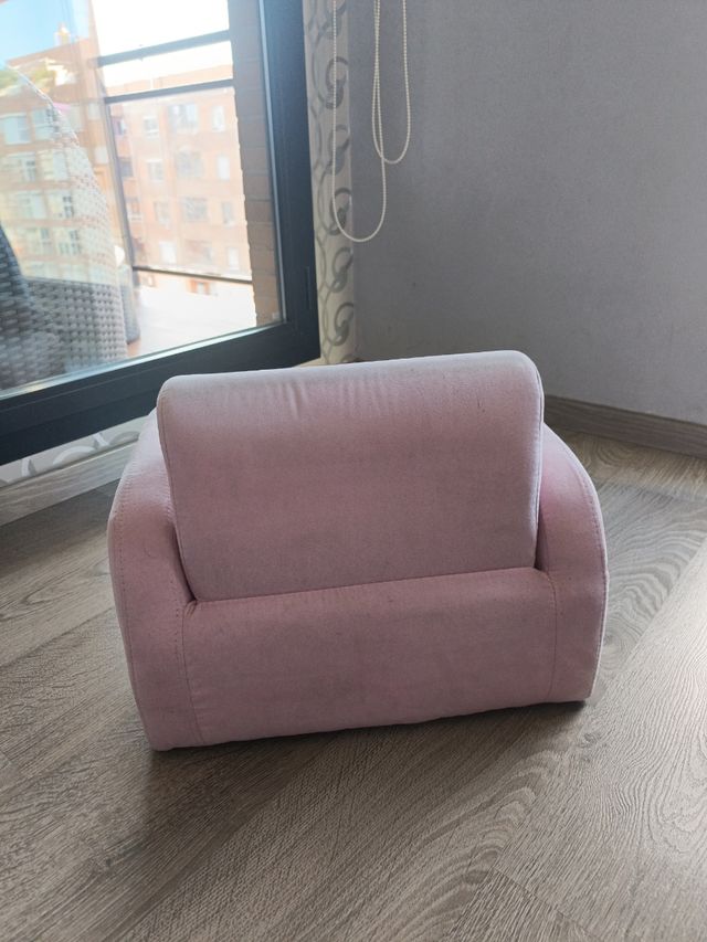 Sillón rosa convertible