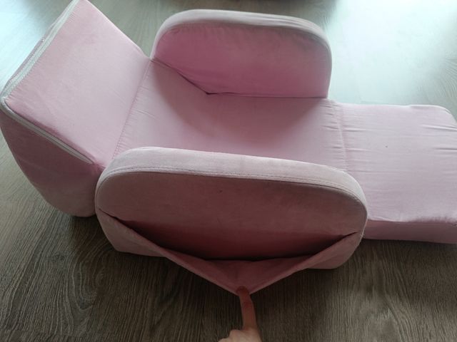 Sillón rosa convertible