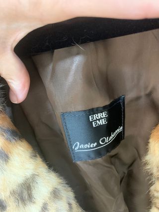 Abrigo de piel, print Leopardo, Pantera