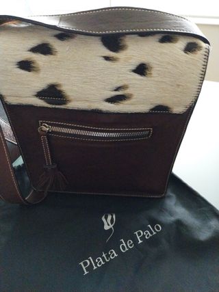 Bolso bandolera Plata de Palo . Unisex .