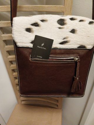 Bolso bandolera Plata de Palo . Unisex .