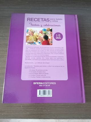 Colección 5 Libros recetas bebes y niños