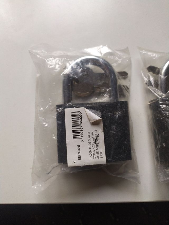 Pareja de candados acero cementado 60mm