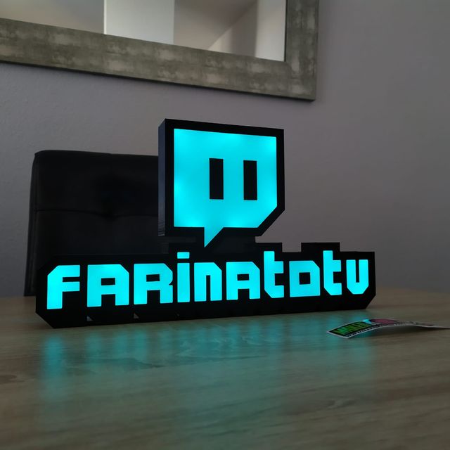 Lámpara led TWITCH personalizada / luminoso led