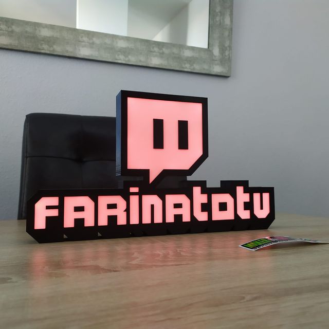 Lámpara led TWITCH personalizada / luminoso led