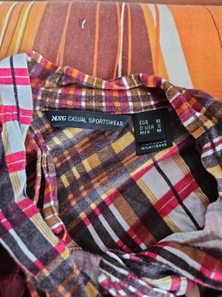 Vestido de cuadros de mango talla m