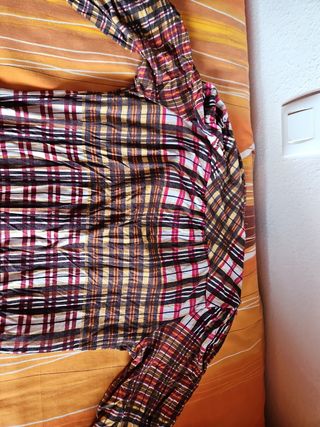 Vestido de cuadros de mango talla m