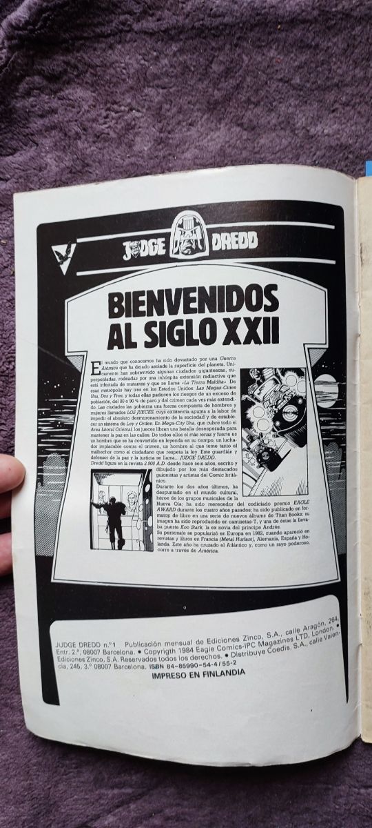 Comic Juez Dredd Número 1
