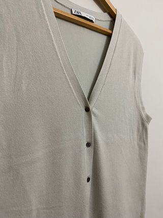 Chaleco punto de zara  