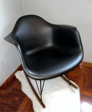 Silla hamaca mecedora Sklum balancín metal madera