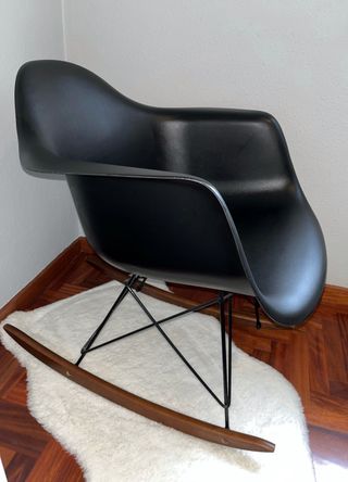 Silla hamaca mecedora Sklum balancín metal madera
