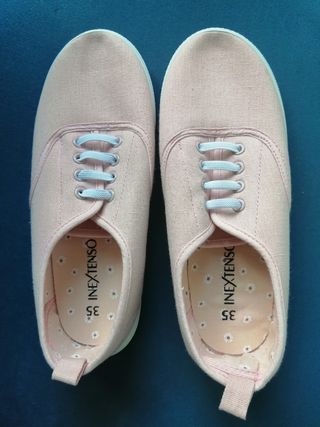 Zapatillas 35 rosas.