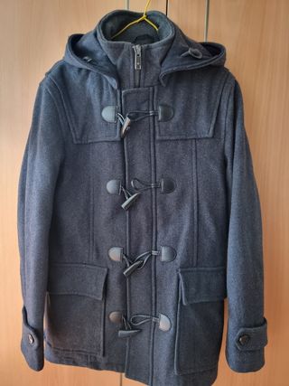 Trenca paño zara hombre gris oscuro